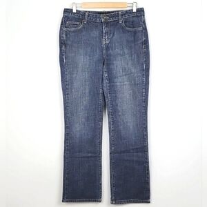 Calvin Klein Women's Denim Jeans Bootcut Double Stone Wash Blue Stretch Size 10